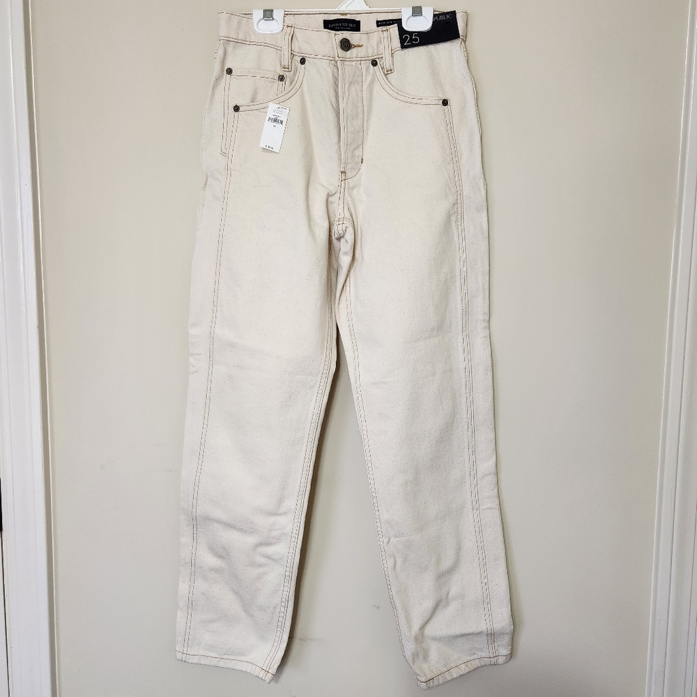 BANANA REPUBLIC high rise straight jeans